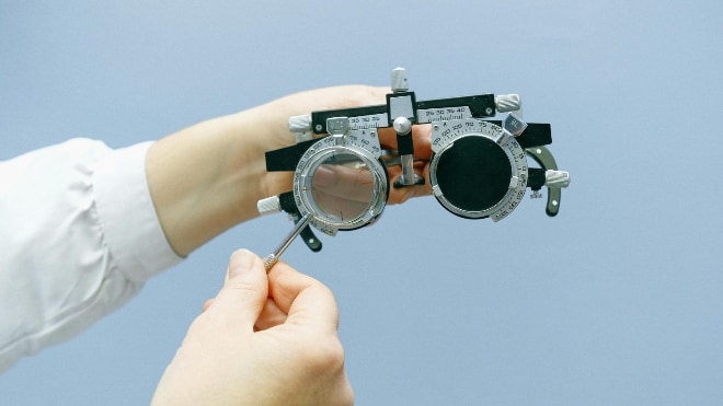 A vision testing device.